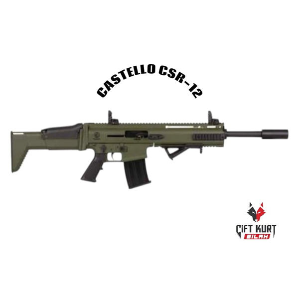 CASTELLO CSR-12 (SCAR-12) ŞARJÖRLÜ YARI OTOMATİK YİVSİZ AV TÜFEĞİ (HAKİ)